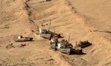 Barcos varados en el desierto de Aral.