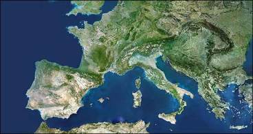 Imagen satelital de Europa.