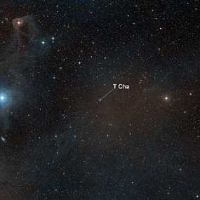 Impresin artstica del disco alrededor  de la estrella joven T Cha. Crdito: ESO.