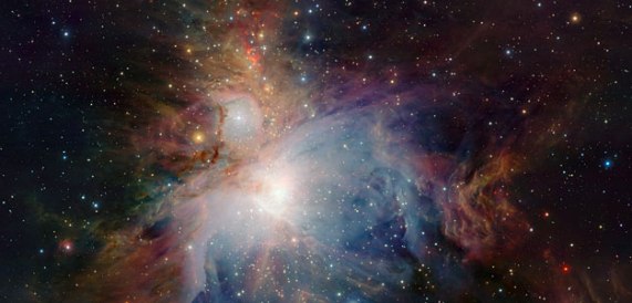 La Nebulosa de Orin en visible e infrarrojo. Haga click para agrandar. Crdito: VISTA/ESO.
