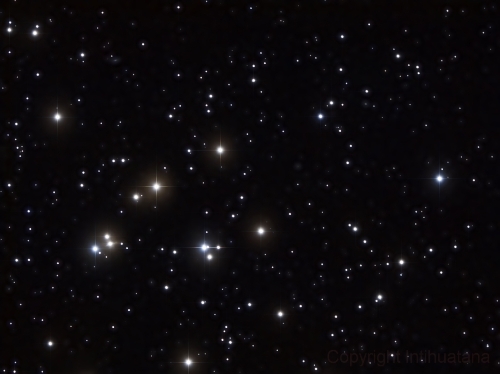 Cúmulo abierto Praeseppe (El Pesebre) M44 o NGC 2632. (Haga click en la foto para agrandar). Crédito: Intihuatana/Wikipedia.