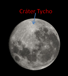 Picacho del crter Tycho en la Luna.
