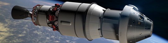 Orion en el espacio. Ilustración: NASA.