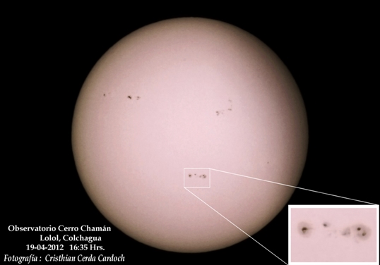 Fotograf�a de Saturno, tomada el 12 de Abril, 2012.