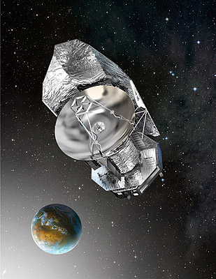 El telescopio espacial europeo Herschel. Creditos: ESA – D. Ducros
