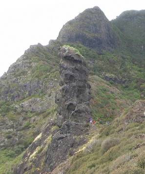 Inmensas rocas con aspecto de esculturas en la Isla de Juan Fernndez, Chile. Crdito: Jorge Ianiszewski, Nov. 2012.