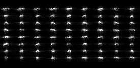 Collage de imgenes de radar del miniasteroide 2012 DA14. Crdito: Goldstone/NASA.