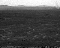 Remolino de polvo en Marte. Crédito: Spirit NASA. Remolino de polvo en Marte. Crédito: Spirit NASA.
