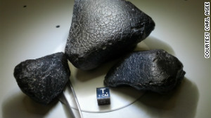 Meteorito Black Beauty proveniente de Marte. Foto: NASA.