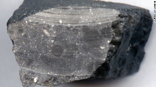 Meteorito Black Beauty proveniente de Marte. Foto: NASA.