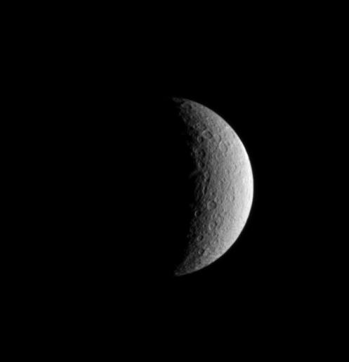 Rea, un sat�lite de Saturno. NASA.