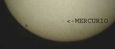 Tránsito de Mercurio frente al Sol. Crédito Jorge Ianiszewski.