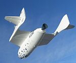 La nave SpaceShipOne en su sptimo vuelo (Scaled Composites)