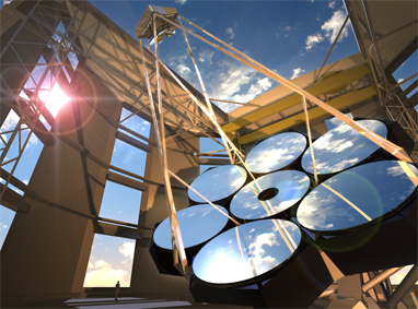 GMT Giant Magellan Telescope. Ilustracin.